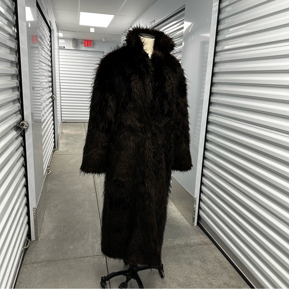 Vintage Newport News faux fur long coat M - Picture 5 of 11